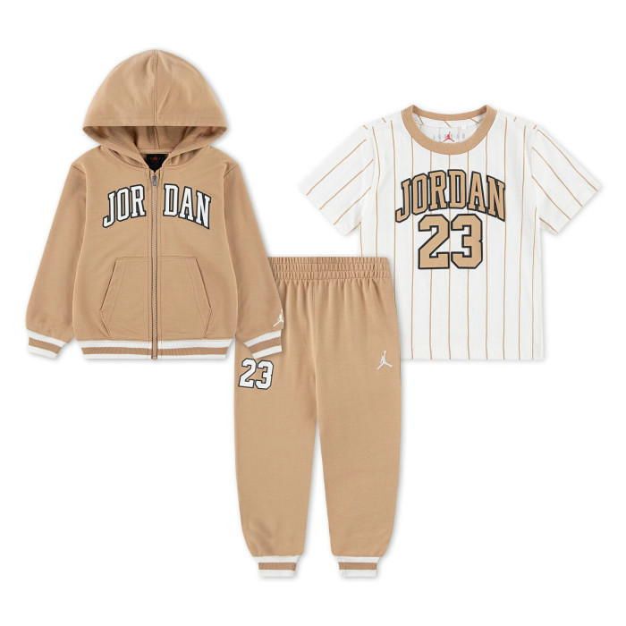 Tuta Jordan cotone garzato 3 pezzi Beige - Tute - Jordan