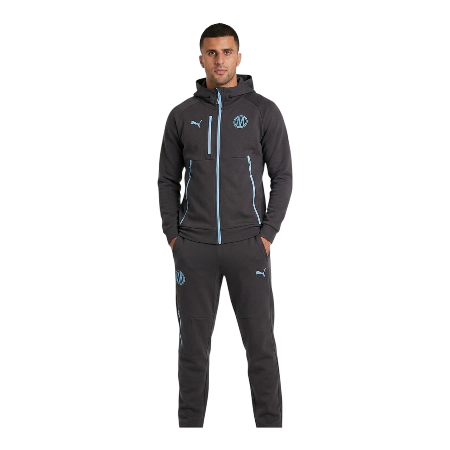 Tuta Puma felpata Olympique de Marseille Black sky - Tute - puma