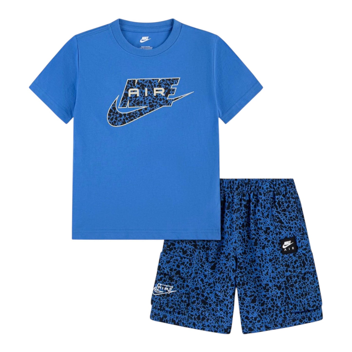 Completino Nike FT SHORT Cargo SET Blu Nero kid - Completi - Nike