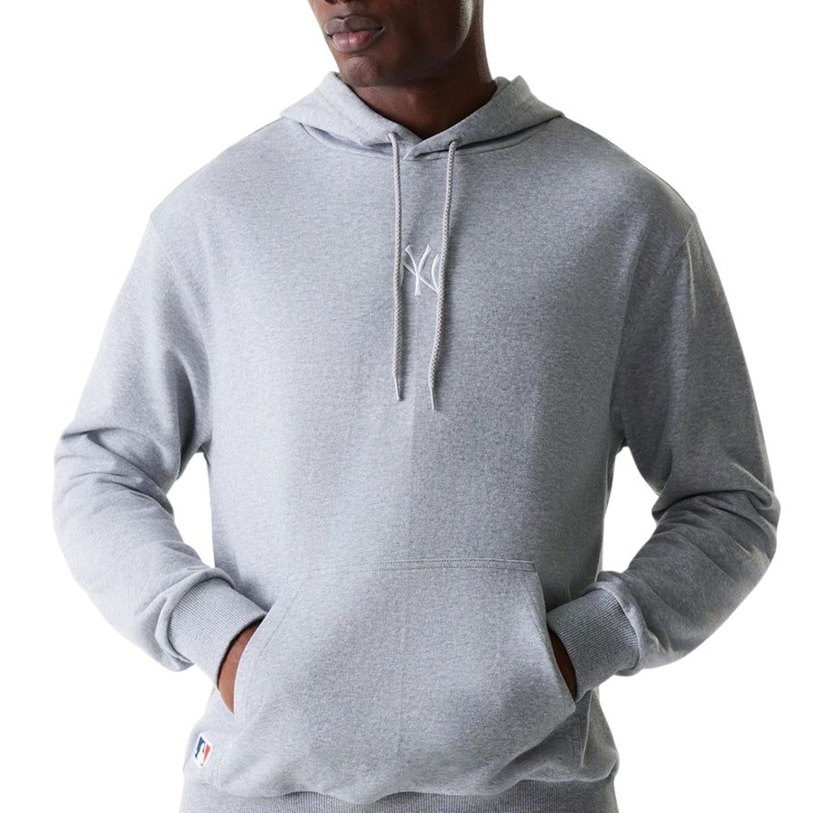 Felpa New Era NY Yankee grigio cotone garzato con cappuccio - Felpe - New Era