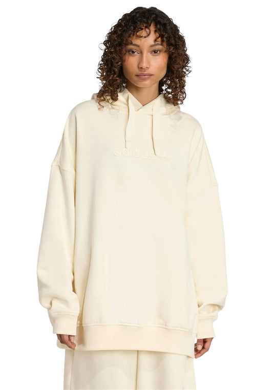 Adidas  ESS lin hoodie donna beige - Felpe - adidas