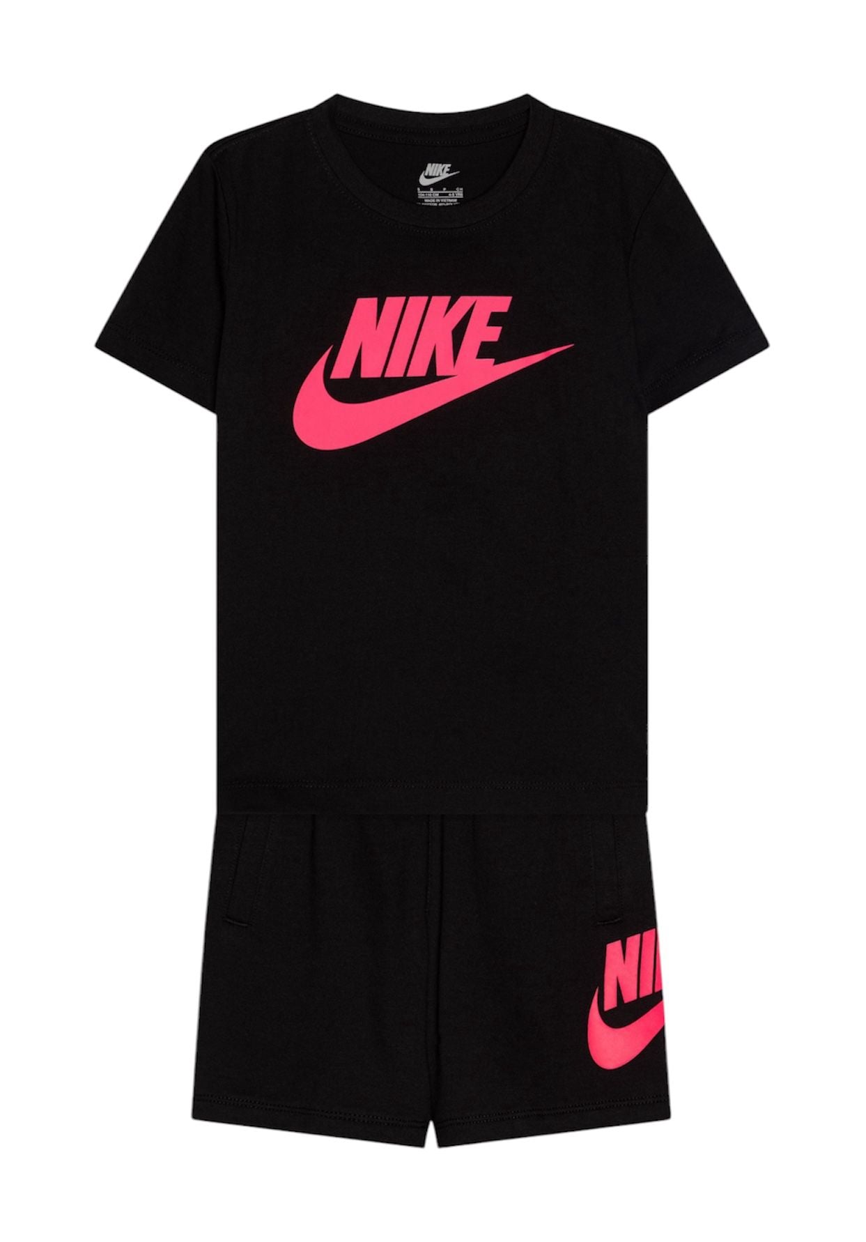 Completo Nike Big swoosh Black Fucsia bambina - Completi - Nike