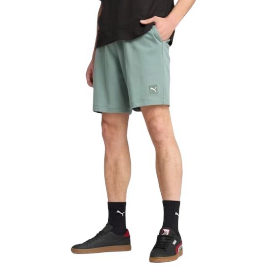 Puma ESS ELEVATED Shorts Green - Pantaloncini - puma