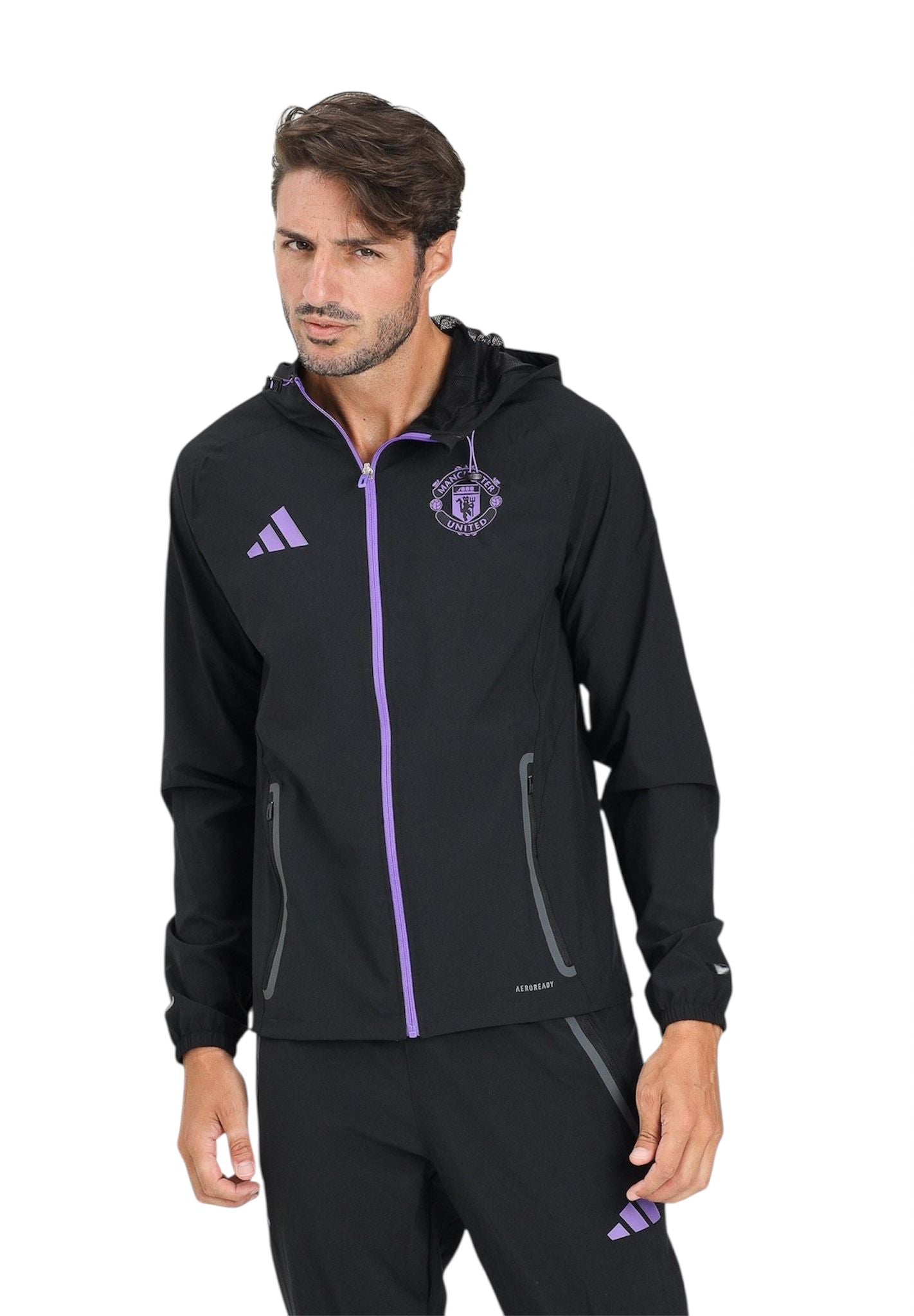 Tuta Manchester United Nero Viola - Tute - adidas