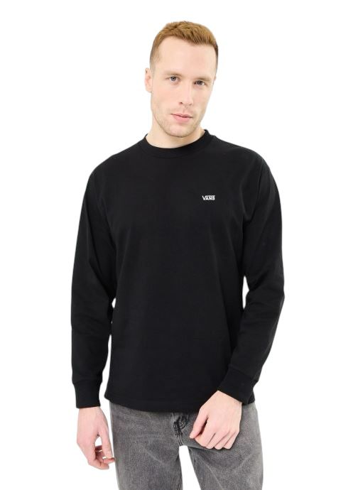 Felpa Vans LEFT CHEST II LOOSE CREw Black - Felpe - Vans