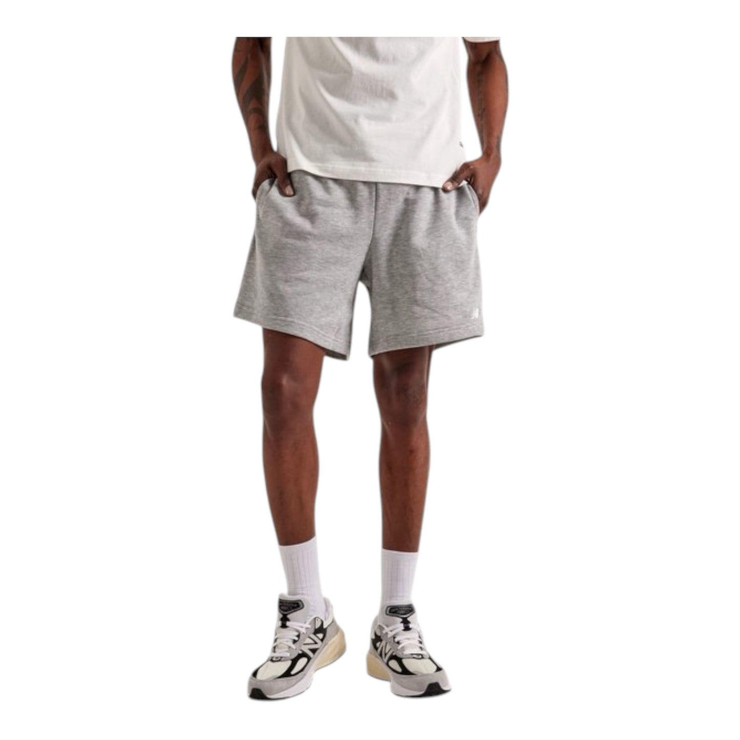 Pantaloncino New Balance grigio  french terry - Pantaloncini - New Balance