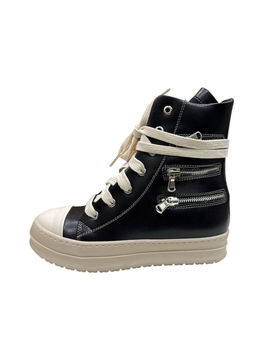 Scarpe F09 mod Rick Nero suola beige con zip interna 3 cerniere ext