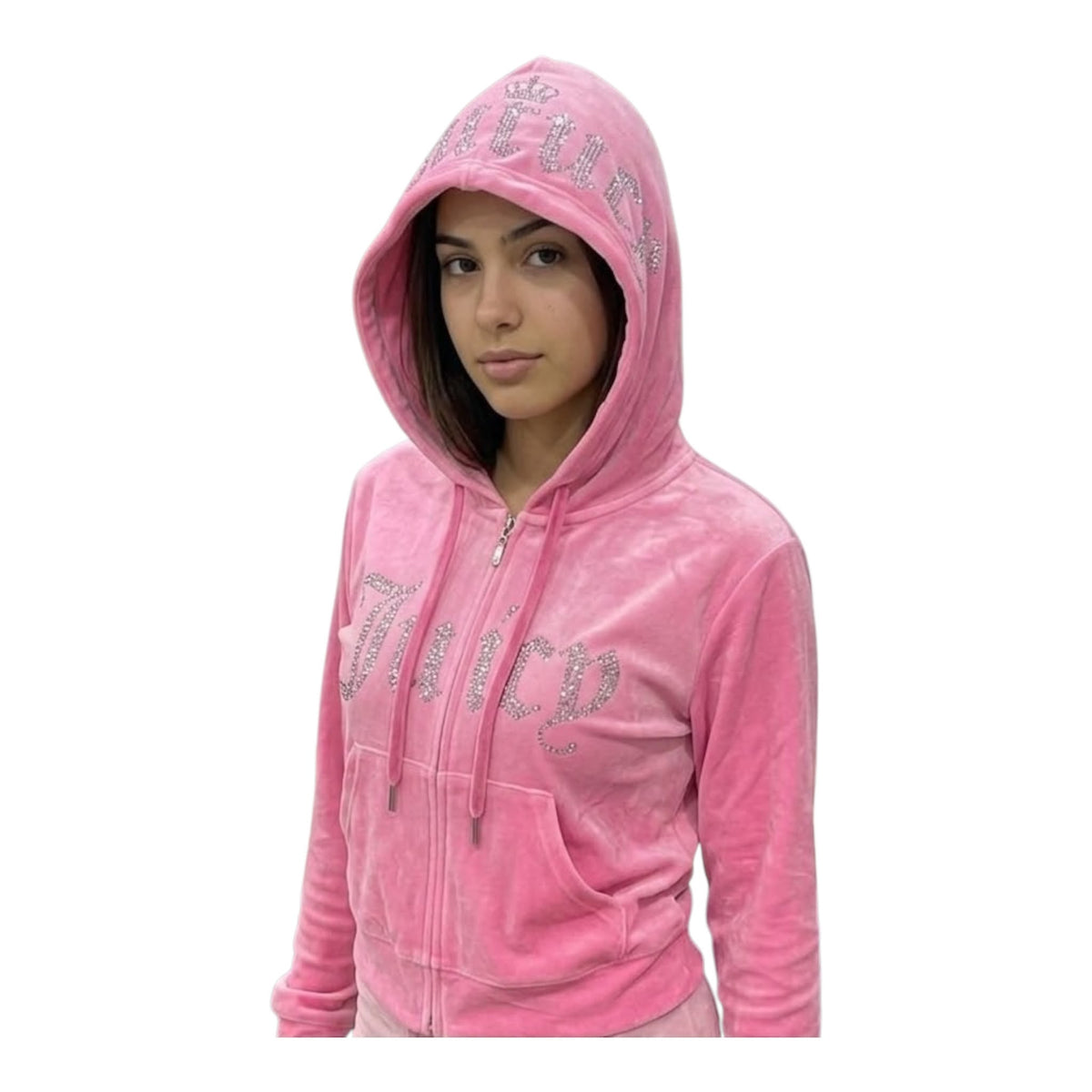 Felpa Crop Juicy Couture Rosa Lampone - felpa - Juicy