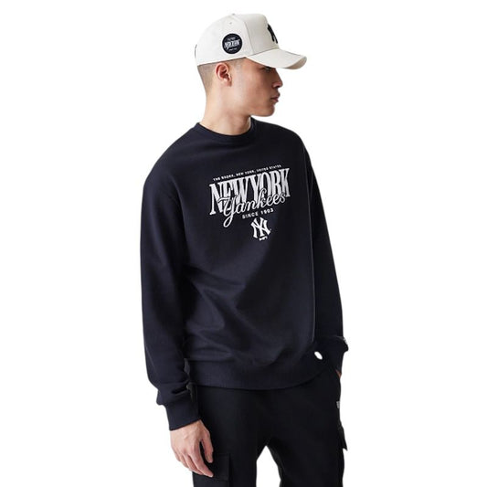 Felpa  MLB SCRIPT GRPHC CREW NEY YANKEES BLK - Felpe - New Era