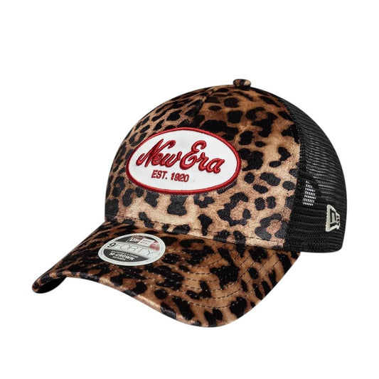 New Era Leopard Beige Chiaro 9FORTY M-Crown A-Frame Trucker - Cappelli - New Era