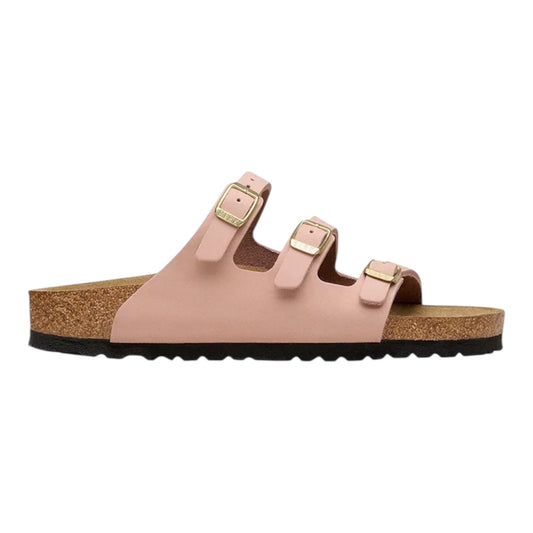 Birkenstock Florida soft pink Nubuck Leather  - Calzata Stretta - sandalo - Birkenstock