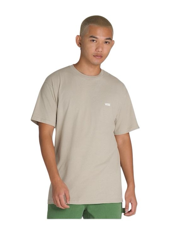 T shirt Vans left chest logo piccolo Beige - Scarpe - Vans