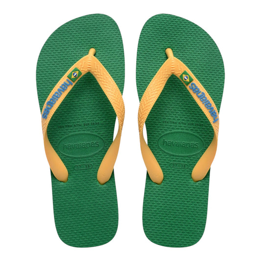 Havaianas Brasil Logo Green Yellow - Infradito - Havaianas