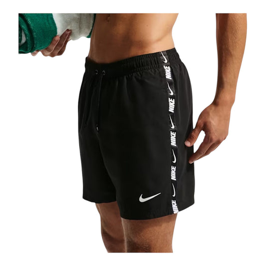 Costume Nike 5 VOLLEY SHORT  Nero striscia bianca - Costumi da bagno - Nike