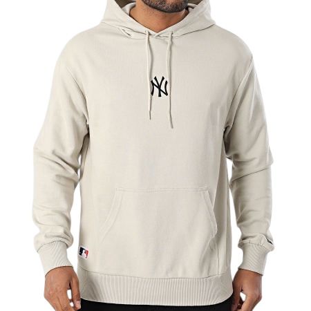 Felpa New era con cappuccio beige cotone garzato - Felpe - New Era