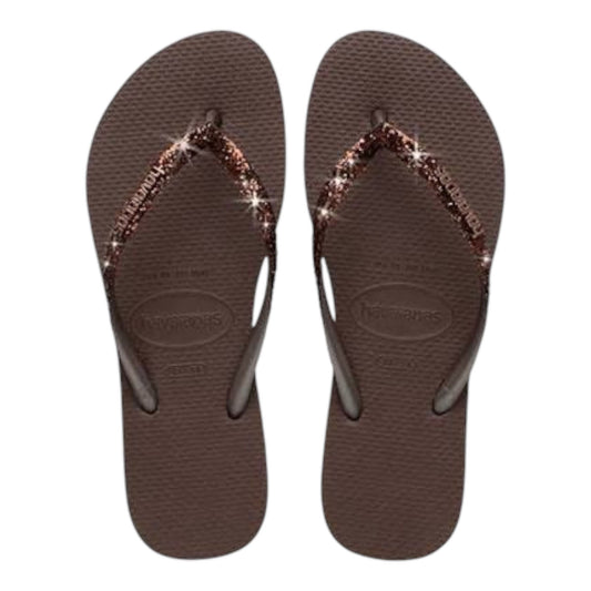 Havaianas Slim glitter Dark Brown -  - Havaianas