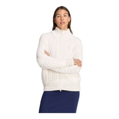Adidas Maglione CABLE KNIT FIREBIRD TRACK Bianco - maglione - adidas