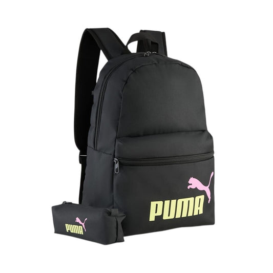 Zaino PUMA PHASE Backpack con astuccio Nero Giallo Rosa - Zaini - puma