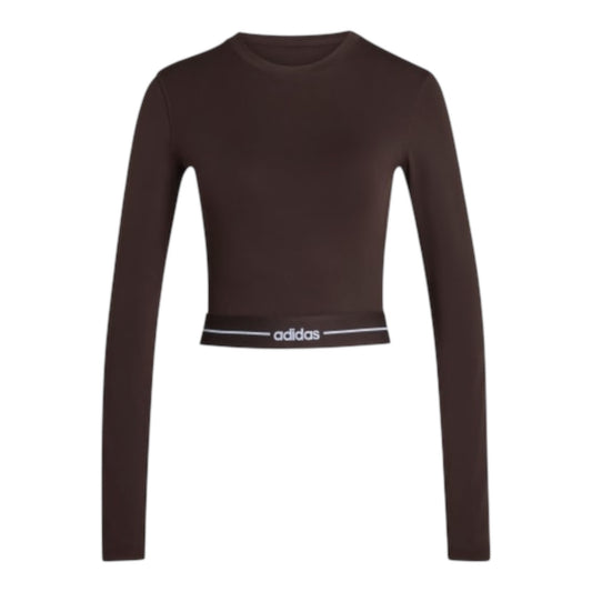 Adidas Hyperglam Cropped Long Marrone - Maglieria - adidas