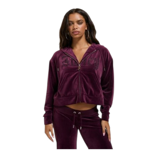Felpa Crop Juicy Couture Bordeaux - felpa - Juicy