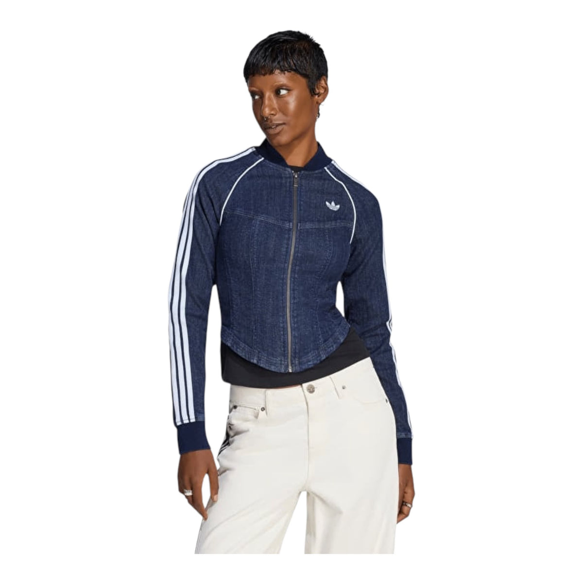 ADIDAS DENIM CORSET TRACK TOP - Giacca di jeans Blu - giacca - adidas