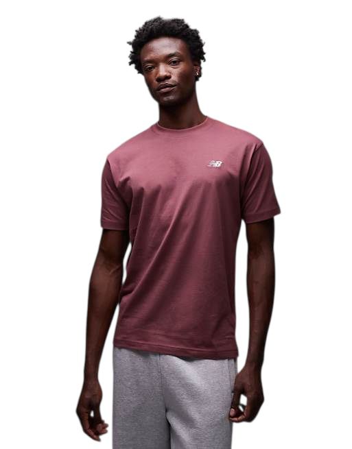 T Shirt New balance sport essentials cotton Bordeaux - T-Shirt e Polo - New Balance