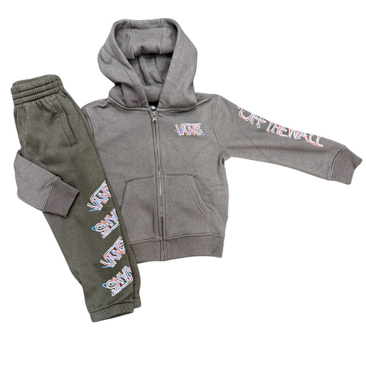Felpa Vans  Scribbled Past Full Zip Black - Tute - Vans
