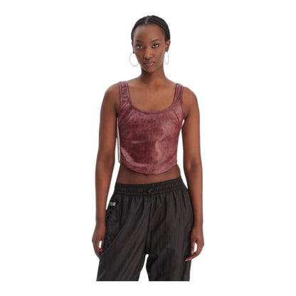 Adidas Corset pelle bordeaux - top - adidas