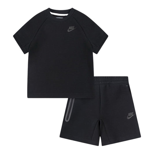 Nike TECH FLEECE TEE SHORT SET Black - Completi - Nike