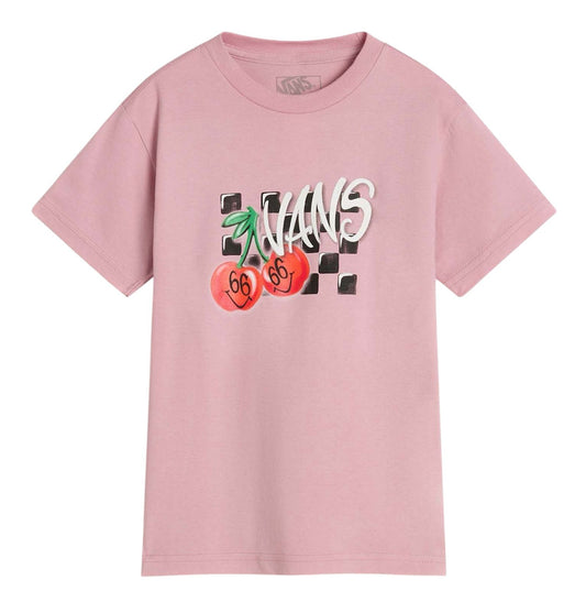 T shirt  Vans Checker Cherries SS Pink Dawn - T-Shirt e Polo - Vans