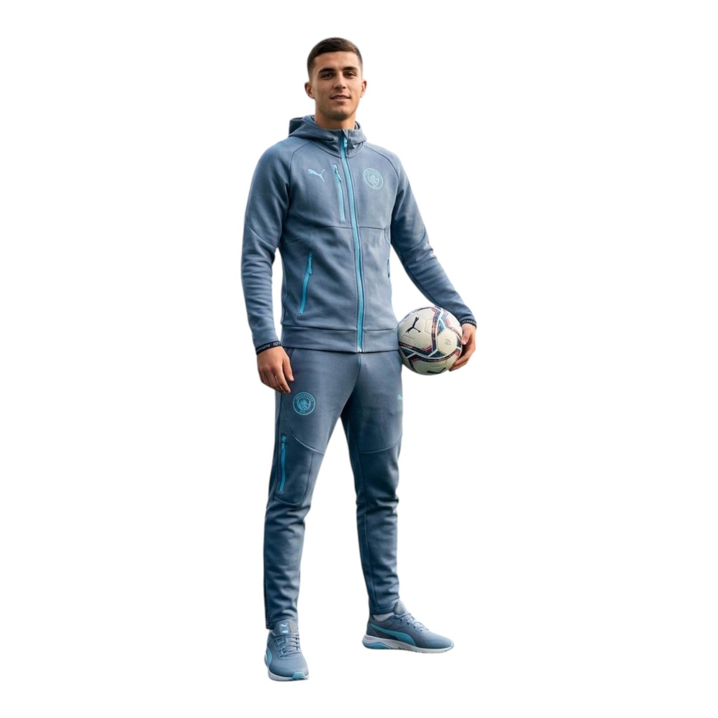 Tuta Puma Felpata tech  Manchester City azzurro - tuta microfibra - puma