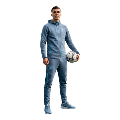 Tuta Puma Felpata tech  Manchester City azzurro - tuta microfibra - puma