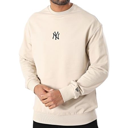 Felpa New era girocollo beige cotone garzato - Felpe - New Era
