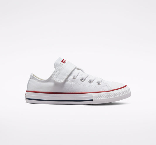 Converse All Star Bianche basse in tela strappo lacci finti